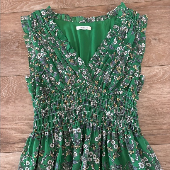 Beautiful green floral maxi dress - Picture 2 of 4